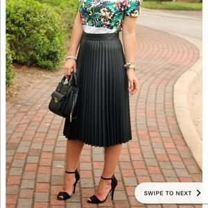 Zara pleated midi skirt